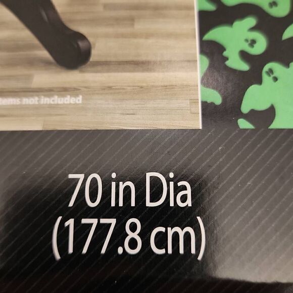 NWT Celebrate Halloween Peva Tablecloth Round 70" Diameter - Picture 2 of 7